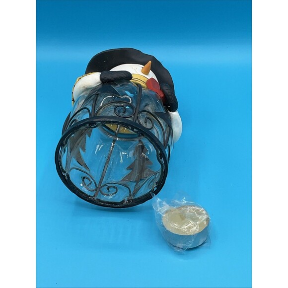 Snowman Tea Light Candle Holder,cover Christmas Decor 7” - Picture 7 of 10